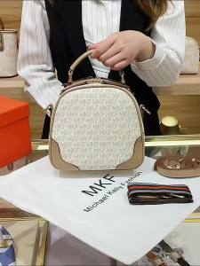 MKF Womens bags from Hong Kong 2023 New small round bag fashionable shoulder and crossbody bag versatile and portable bag Crossbody