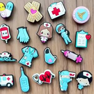 clogs diy Accessories are detachable PVC Soft rubber decorative buckle for clogs shoe buckle