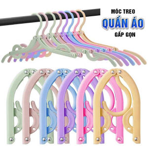 Móc treo quần áo đa năng gấp gọn thanh treo quần áo bằng nhựa có kẹp thông minh
