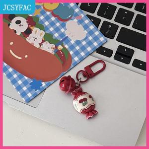JCSYFAC  Thời Trang Little Bear Bánh Cherry Bow Keychain Mặt Dây Chuyền Cho Phụ Nữ Cô Gái Tinh Tế Tai Nghe Trường Hợp Quyến Rũ Ba Lô Trang Trí Quà Tặng