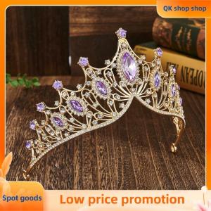 ✨QK shop✨ Vintage Luxury Shiny Crown Princess Tiara Bridal Tiara Rhinestone Crown For Women Girls Wedding Hair Accessories Bride Crown