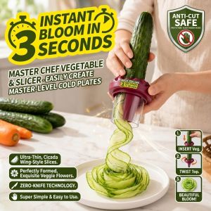 Fruit Vegetable Cutter Flower Shape Slicer Rose Design Salad Maker Kitchen Tool