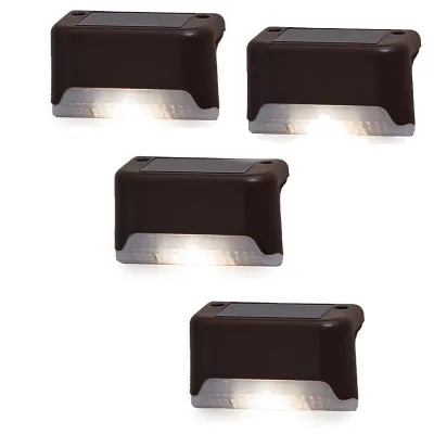 【แพ็ก 4 ชิ้น】ไฟติดบันได ไฟติดรั้ว โซล่าเซลล์ ไฟโซล่าเซลล์ Solar light ไฟแต่งบ้าน ไฟเหลือง ไฟพลังงานแสงอาทิตย์ ไฟแต่งรั้ว ไฟแต่งสวน