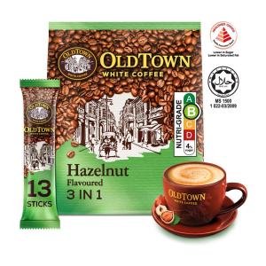 Old Town Hazelnut Flavoured Instant 3 In1 Premix White Coffee 13 Sticks