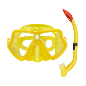 Professional Children Diving Suit Anti-fog Wide Field of View Tempered Glass Snorkeling Set