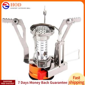 【Outdoor】3000W Outdoor Mini Gas Stove with Piezo Ignition Foldable Cooking Stove Tourist Camping Burners for Camping Hiking