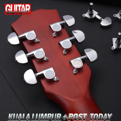 Guitar String Tuner 6 Chrome Tuning Pegs Keys Profession Acoustic Machine Heads 3R3L Set