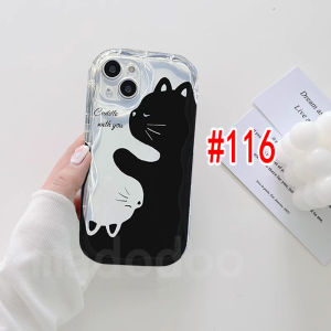 เคส OPPO A3 A60 A79 A18 A38 A78 A77 5กรัม A58 A57 A17K A17 A96 A16 A55 A7 A16S A15S A74 A95 A94 A93 A31 4กรัม A16E A53 A33 A52 A72 A76 A16K A15 A12 A54 A5S 4กรัม a11K A5 A9 A1K A3S A12E F11น่ารักเป็นคู่กอดแมวป้องกันการตกเคสโทรศัพท์ NY 115