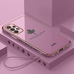 PROMO Case Maple SAMSUNG A13 4G  softcase Silikon Motif Daun BONUS Tali Strap