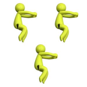 3Pcs Aquatic Plant Support Pile Cute Green Man Plant Stand Plant Growing Support Fixed Frame Reusable Hydroponic Plant Stand