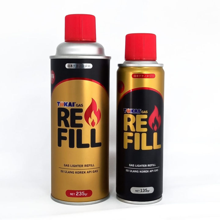 Refill Isi Ulang Korek Api Gas Tabung Tokai 135GR ORI / Butane Gas ...
