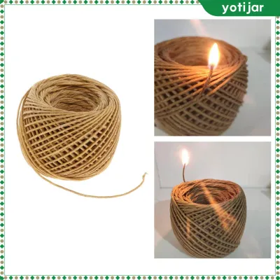 yotijar Organic HempWick Natural Beeswax Coating Candle Wick DIY Crafts Natural Fiber 61m/200ft Length
