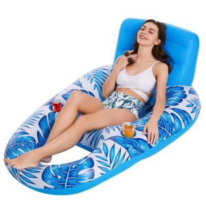 [Ueb Wholesale Mall] Inflatable Pool Floating Backrest Chairs Multifunctional Swim Float Seat Portable Foldable Swimming Pool Accessories