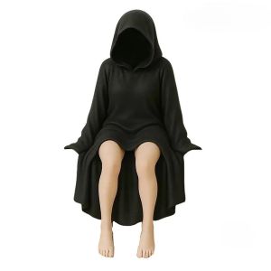 FFBH New Mysterious Statue Gothic Style Mysterious Sculpture Garden and Bookshelf Decoration Pla Material Home Decor Ornaments 9Y3K6