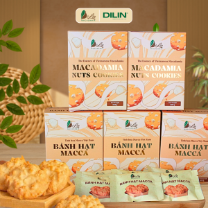 Bánh hạt macca DiLin làm từ hạt macca Tây Nguyên bổ sung năng lượng - DiLin Macadamia (200gr)