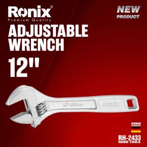 Ronix Adjustable Wrench Chrome Series RH-2431 RH-2432 RH-2433 (8" | 10" | 12" ) wrenches can adapt to any nut and bolt size adding one to your toolbox will save you the trouble of carrying fixed spanners of various sizesDrop forged high grade steel