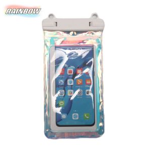 LAZ046) [UP TO 7.5in] HIGH QUALITY THICKEN PVC SNIPER IP X8 Rated WATERPROOF PHONE POUCH PHONE CASE Rider Bag + Double hook