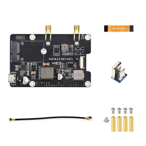 For RPi 5 Expansion Board PCIe to M.2 E Key Power Over Ethernet Ethernet Capability Wireless Bluetooth-compatible Networking Card Board