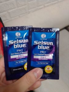Selsun Blue 120ML Bottle Pro Anti-Dandruff 2-in-1 Shampoo and Conditioner (Blue) sachet