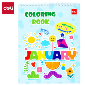 Deli Buku Mewarnai Besar / Coloring Book 12 Macam EN07X