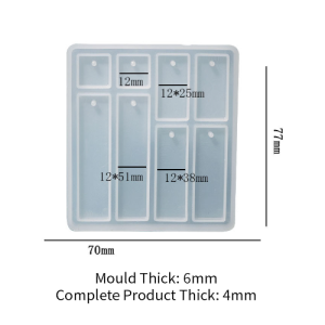 11 Types Earring Pendant Silicone Mold Reusable Geometric Keychain Epoxy Resin Mould for DIY Earrings Necklace Charms