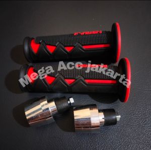 paket hemat Handgrip motor shark / grip motor / handfat / sarung gas motor variasi set jalu stang chrome  bisa semua motor