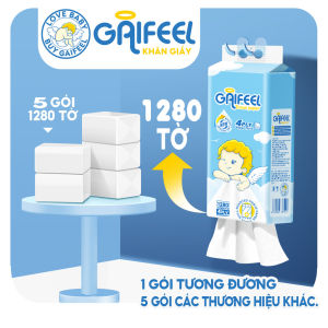 GAIFEEL 5 Gói Khăn Giấy Dây Rút Treo Tường Giấy Vệ Sinh Gia Đình Khăn Ăn 6400 Tờ 4 Lớp