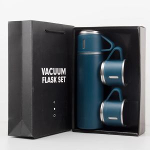 Bộ Bình Giữ Nhiệt Kèm 2 Cốc Nước Set Bình Giữ Nhiệt + 2 Ly Cách Nhiệt Vacuum Flask 500ml Inox bảo hành 12 tháng