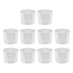 10Kit Transparent Graduated Plastic Liquid Measuring Mixing Cups for DIY Art Crafts Projects Kitchen Cooking Baking 15ml