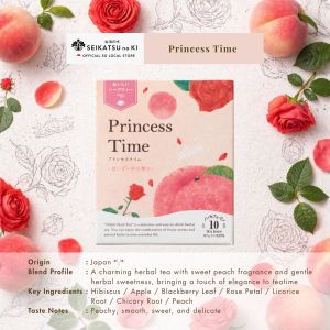 【2.9 million sold in Japan】SEIKATSU no KI Fruity Herbal Tea Princess Time 10 Teabags Caffeine Free Japan
