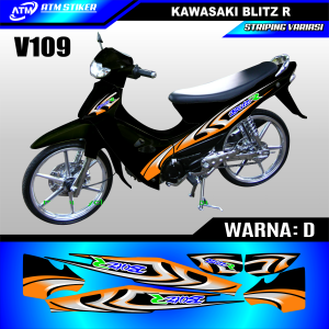 Stiker striping variasi kawasaki blitz r