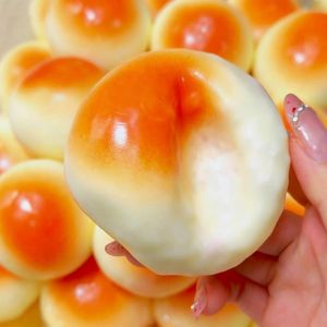 Crunchy Egg Tart Stress Ball Shapeable Non-Bounce Food-Shaped Squeeze Ball ASMR Sensory Anti-Stress Fidget Toys for Adults