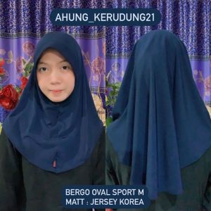 HIJAB KERUDUNG INSTAN JILBAB BERGO JERSEY OVAL SPORT M TERLALIS DAN TERPOPULER