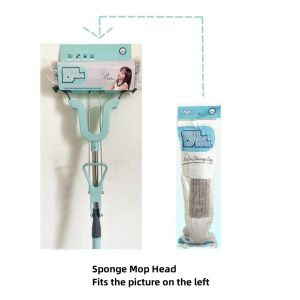 Standard Mop Accessories - Wood/Sponge/Flat Mop Head - Happy Mop - Cotton Fiber