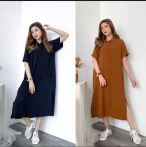 Home Dress Daster Aletha Dress Korean Style Bahan Cringkle Airflow Premium Kekinian Adem Dress Viral Busui 2024 Bahan Adem Lembut Jumbo