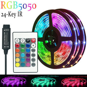 16 Colors RGB Flexible Light 24-Key & APP Remote Control Strip Light DIY Home Atmosphere Decorative Light