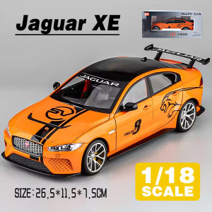 LEO 1:18 JAGUAR XE SV Project 8 Metal Alloy Toys Car Model Diecast Vehicle For Boys Kids Simulation Sound Light Effect Gift Hobbies Collection