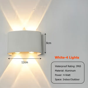 Lantu 22Cm Ngoài Trời Màu Đen IP65 Bảo Vệ Mức Độ ánh sáng ấm áp chân đèn Led gắn tường Đèn Cho vườn biệt thự Sân Hành Lang Cầu Thang