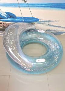 ห่วงยางกลมหลังพิง สีม่วง-สีเขียว พร้อมมือจับ 117Cm. SY-A2052