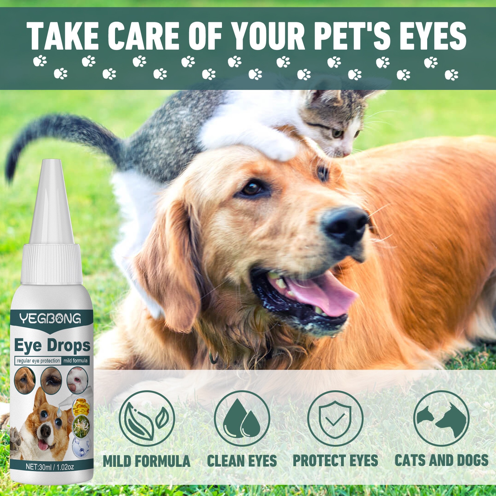 ตา หยดเดียวสะอาดทันที ยาหยอดแมว ยาหยอดสุนัข น้ำยาเช็ดคราบน้ำแมว น้ำยาเช็ดคราบน้ำสุนัข ยาหยอดสุนัขอักเสบ