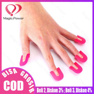 26pcs Klip Pelindung Pinggiran Alat Bantu Kuku Tumpah Bahan Plastik