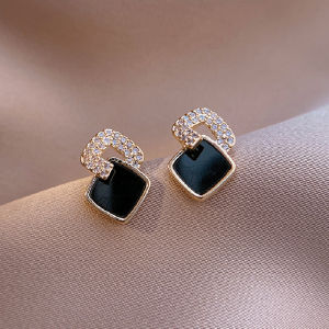 SEA JJT Cherry Pendant Earrings Minimalist Elegant Design Fashionable Korean Style Womens Jewelry