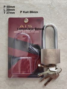 Gembok Pagar Rumah Ukuran 50mm Panjang 4 Anak Kunci ATS Iron Padlock 50mm ATS