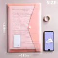 1pcs A4 Transparent Bag Plastic Envelope Folder Clear Snap Button Storage Business Office School Supplies Plastic Envelope Folder A4 Plastic Envelope. 