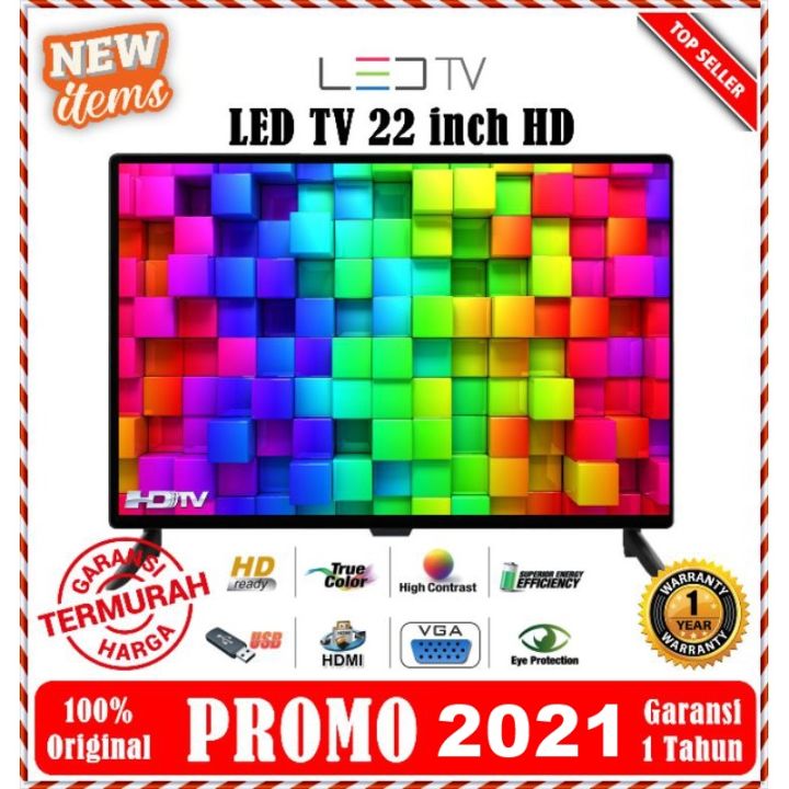 Tv Led Digital TV LED DIGITAL 22 INCH SLIM FULL LAYAR BISA USB-VGA-HDMI | Lazada Indonesia