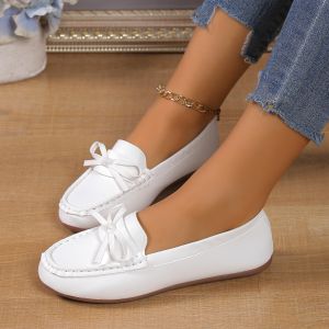 New Plus Size Vintage Casual WomenS Shoes Shallow Flat Loafers Slip-On Moccasins