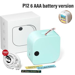 Phomemo P12pro Bluetooth Label Printer Portable Mini Inkless Sticker Maker MachineGreat For Iron On FabricNameSatin RibbonHome Kitchen Storage
