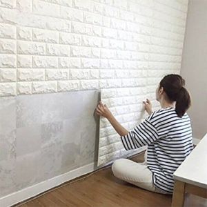 77 x 70 CM 3D Wall Stickers Safty Home Decor Wallpaper DIY Wall Decor Brick Living Room Kids Bedroom Keimav