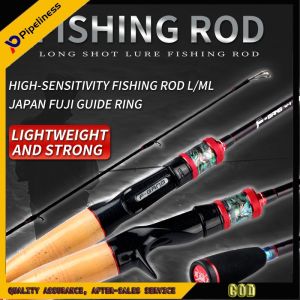 New L Siêu Nhạy Cảm Dẫn Bộ thanh Câu Cá Với Gốc Fuji Nhật Bản Vòng điều hướng 2 Phần carbon cao Rod Cơ Thể Mồi Câu Cá Rod 1.98M Ánh Sáng Và Cứng Cực Cho Tất Cả Các Nước Chiến Tranh