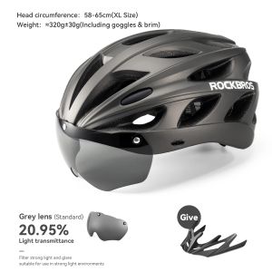 ROCKBROS Cycling Helmet Lightweight Integrated Helmet Head Protection Safety Helmet With Goggles Men Women MTB Road Bike Helmet2026